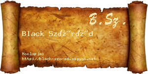 Black Szórád névjegykártya